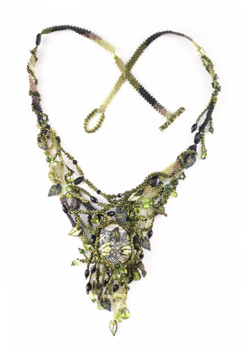 Free-form peyote necklace
